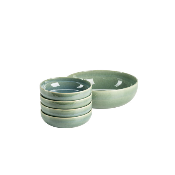 Metro Lane 5 Piece Salad Bowl Set Green, Canonero Wayfair.co.uk